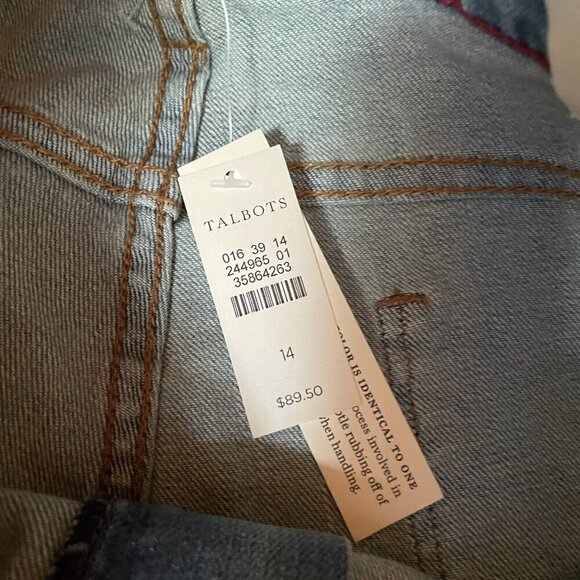 Talbots Womens Signature Boot Cut Jeans Sz 14 Blue Stretch Denim 32" Inseam - Picture 7 of 8